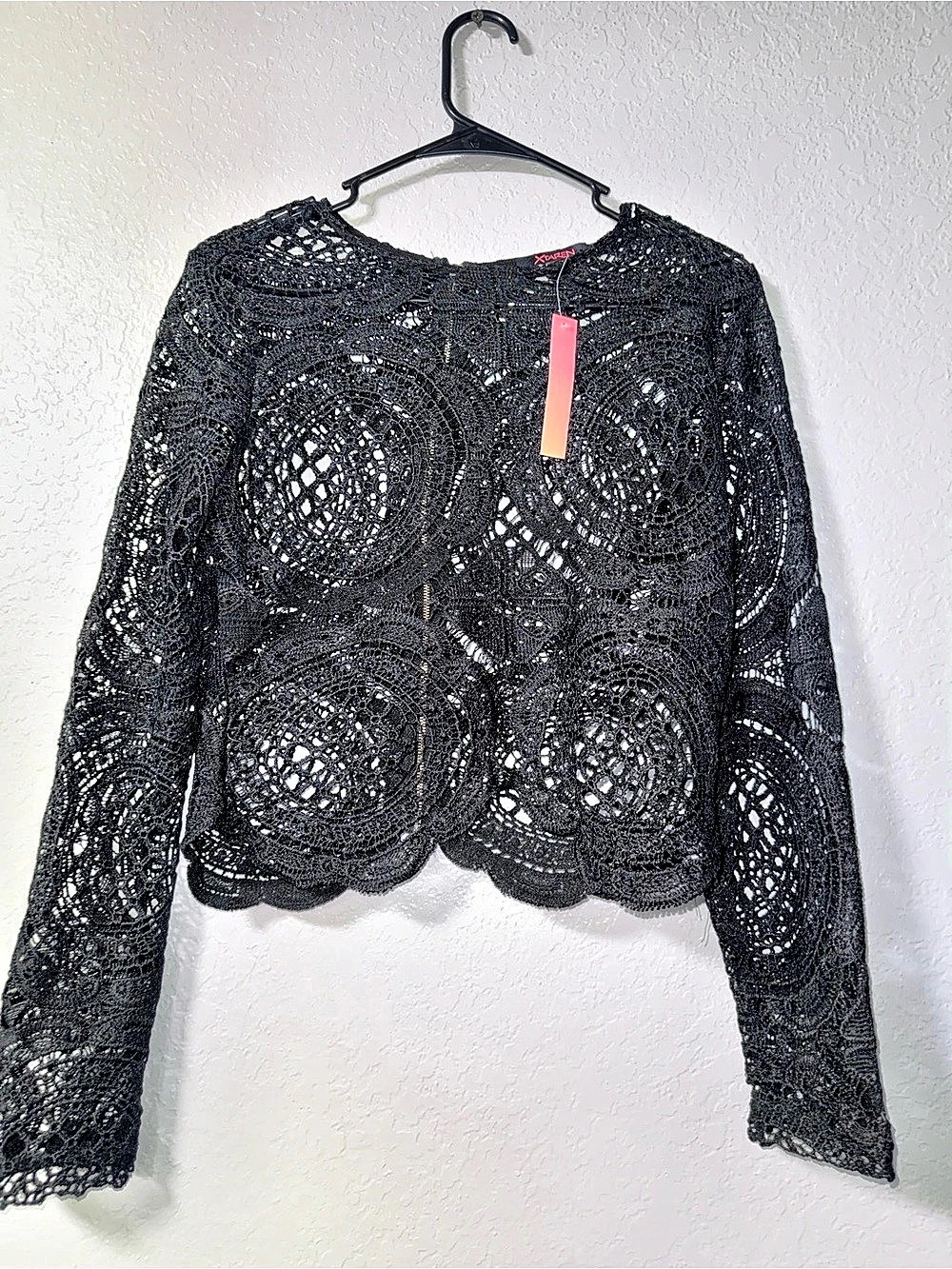 XAREN Black Lace top NWT
